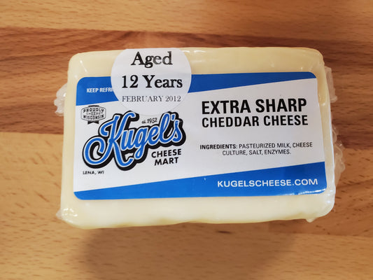 12 Year Old Extra Sharp Cheddar 1/2lb - White Cheddar Cheese